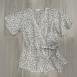 Sienna Sky Faux Wrap Peplum Blouse